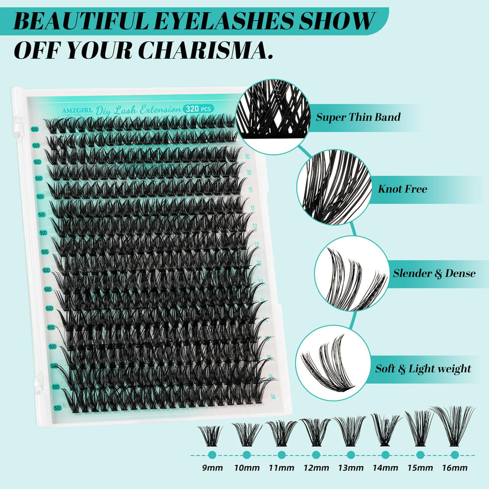 AMZGIRL LASH waterproof bond and seal for long-lasting wear.