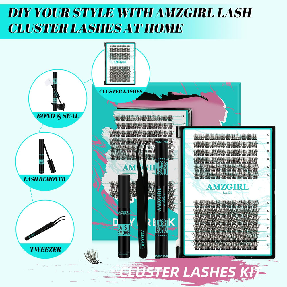 AMZGIRL LASH clusters close-up highlights seamless look and easy placement
