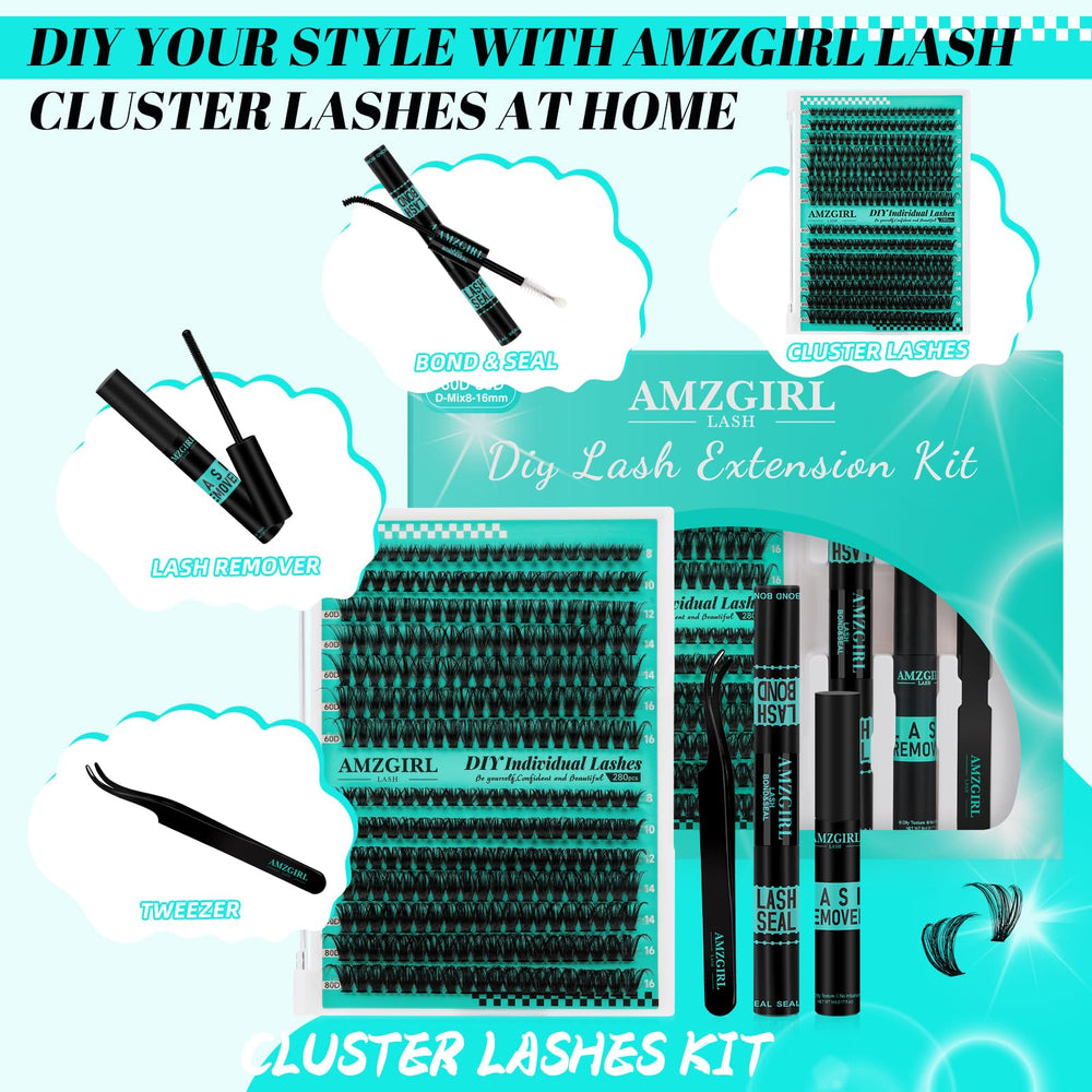 AMZGIRL LASH 60D 80D clusters for natural fuller look