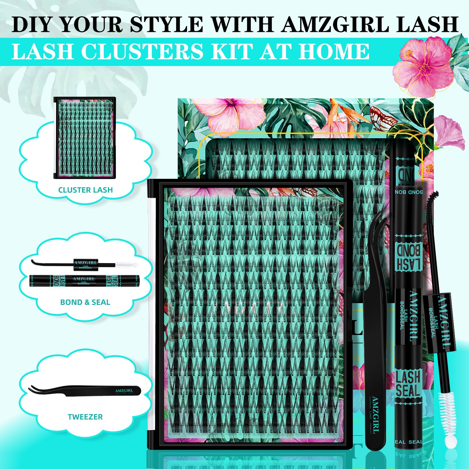 AMZGIRL LASH invisible band close-up demonstrates seamless, weightless lash line