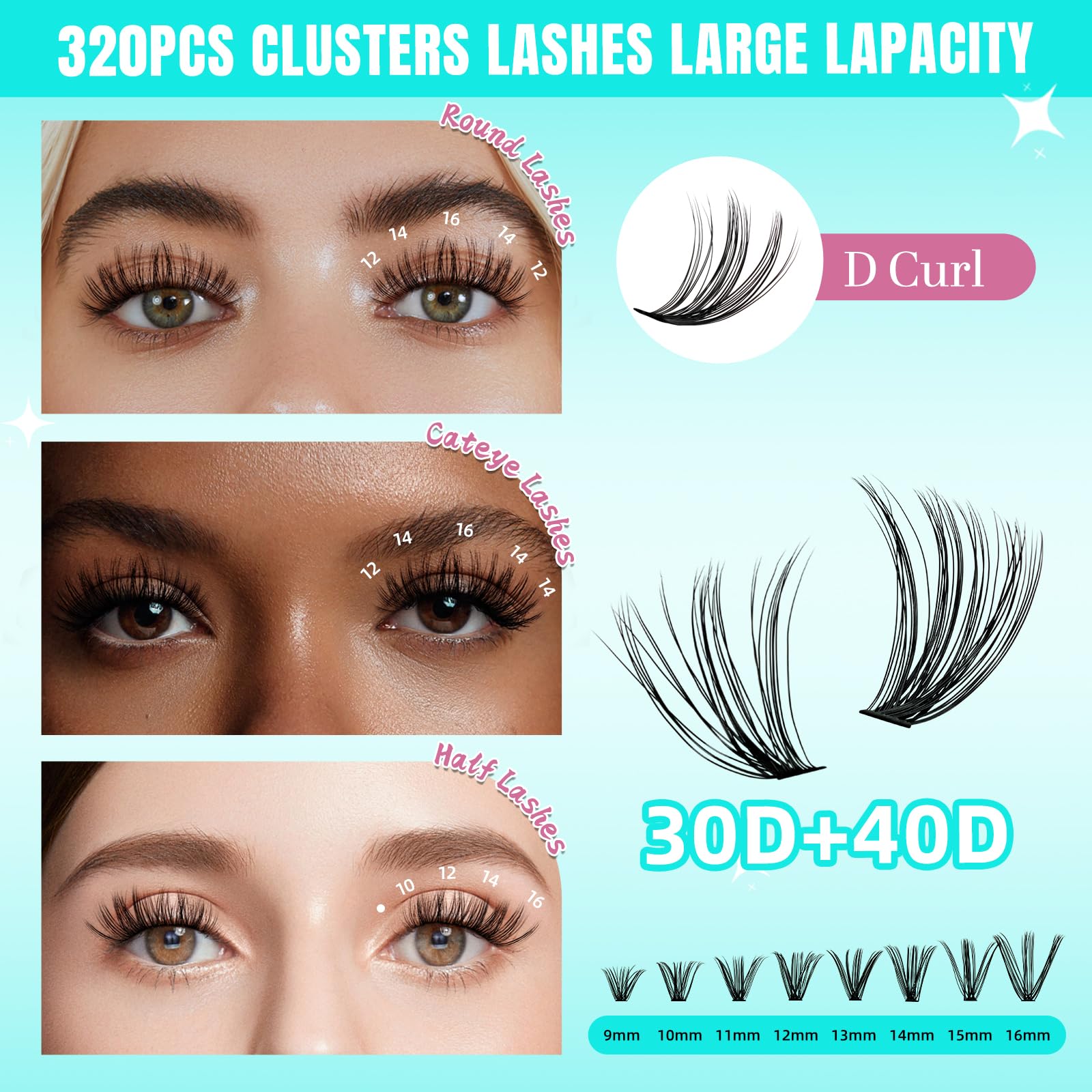 AMZGIRL LASH comfortable lightweight clusters for all day wear
