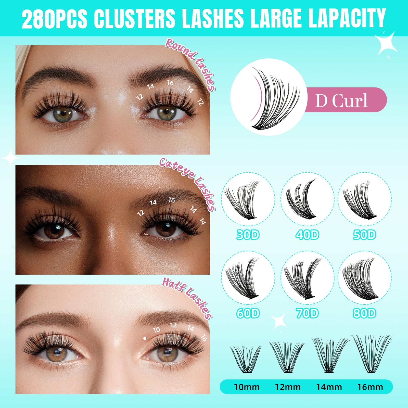AMZGIRL LASH easy at-home application image shows DIY lash extensions.