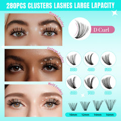 AMZGIRL LASH easy at-home application image shows DIY lash extensions.