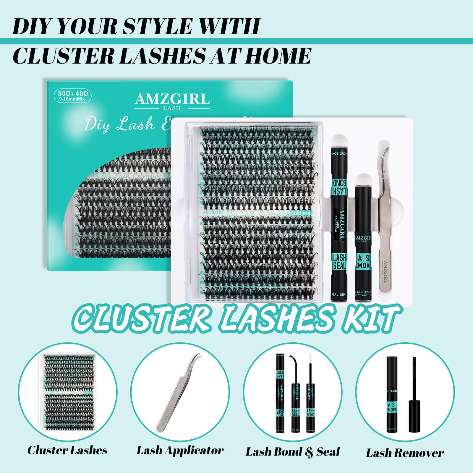 AMZGIRL LASH Bond and Seal for long-lasting cluster holds
