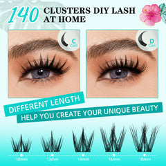 AMZGIRL LASH Manga lightweight clusters ideal for at-home DIY application