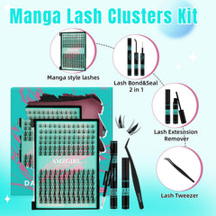 AMZGIRL LASH Manga Lash clusters with invisible band for seamless blending