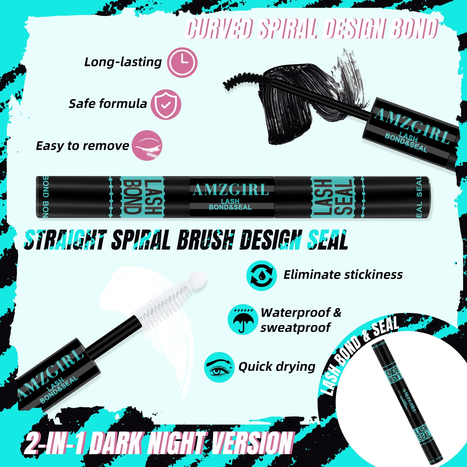 AMZGIRL LASH Midnight tweezers provide precise control during application