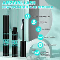 AMZGIRL LASH remover packaging shows product details and safety info