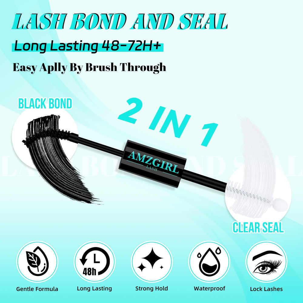 AMZGIRL LASH spiral brush-application shows even glue distribution.