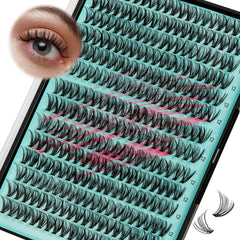 AMZGIRL LASH Wispy 280PCS tray close-up for natural look and light feel.