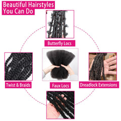 Amzluck Afro Kinky Bulk Hair soft texture enables smooth styling with minimal shedding