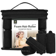 Amzpus foam sponge rollers 36-pack creating smooth curls with no heat.