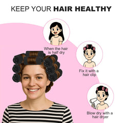 Amzpus rollers for wet or dry hair, versatile styling.