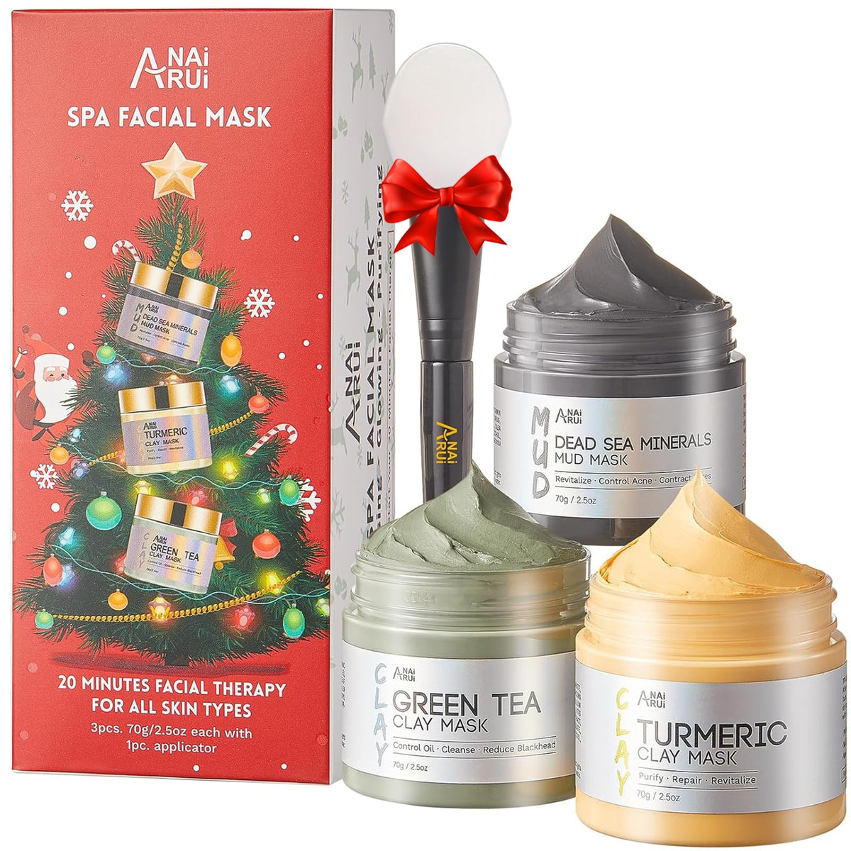 ANAI RUI 3-Pack Gift Set front view for at-home spa routine.