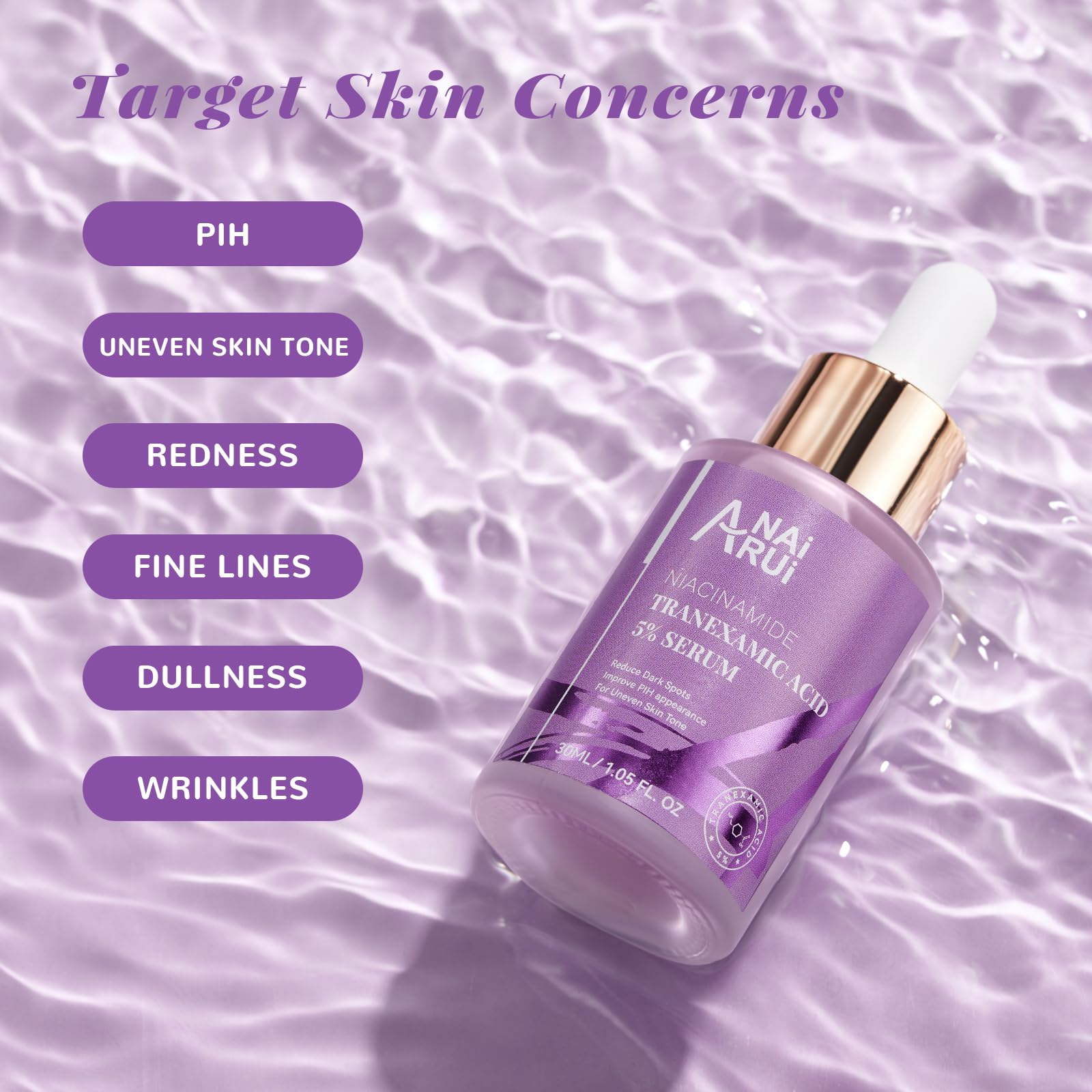 ANAI RUI Arbutin helps even out tone and reduce visible spots.