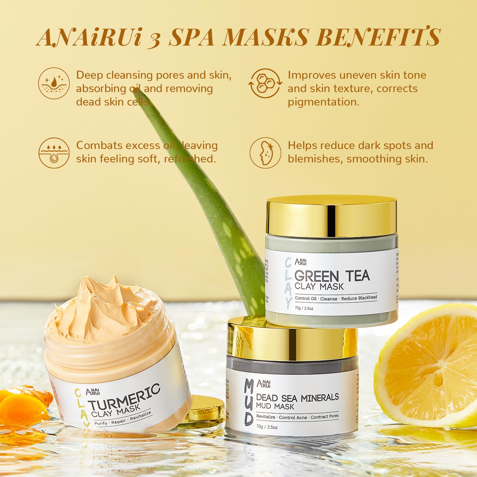 ANAI RUI Dead Sea minerals mud mask with mineral-rich cleansing and smoother texture.
