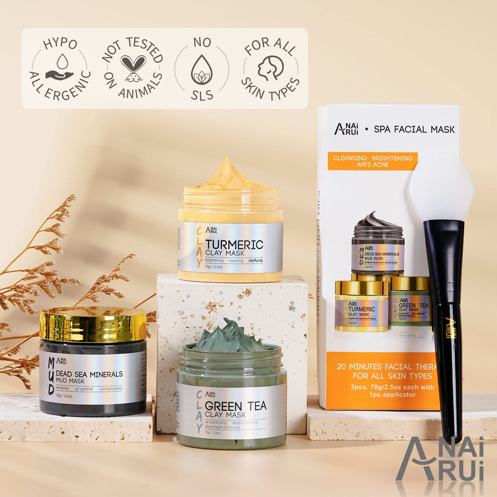 ANAI RUI at-home spa moment featuring all three masks together.