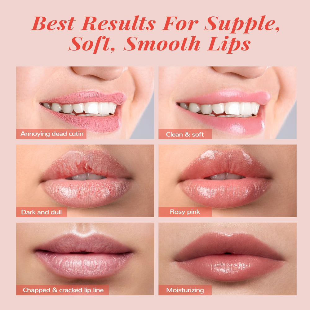 ANAI RUI lip spatula enables precise, mess-free scrub application.