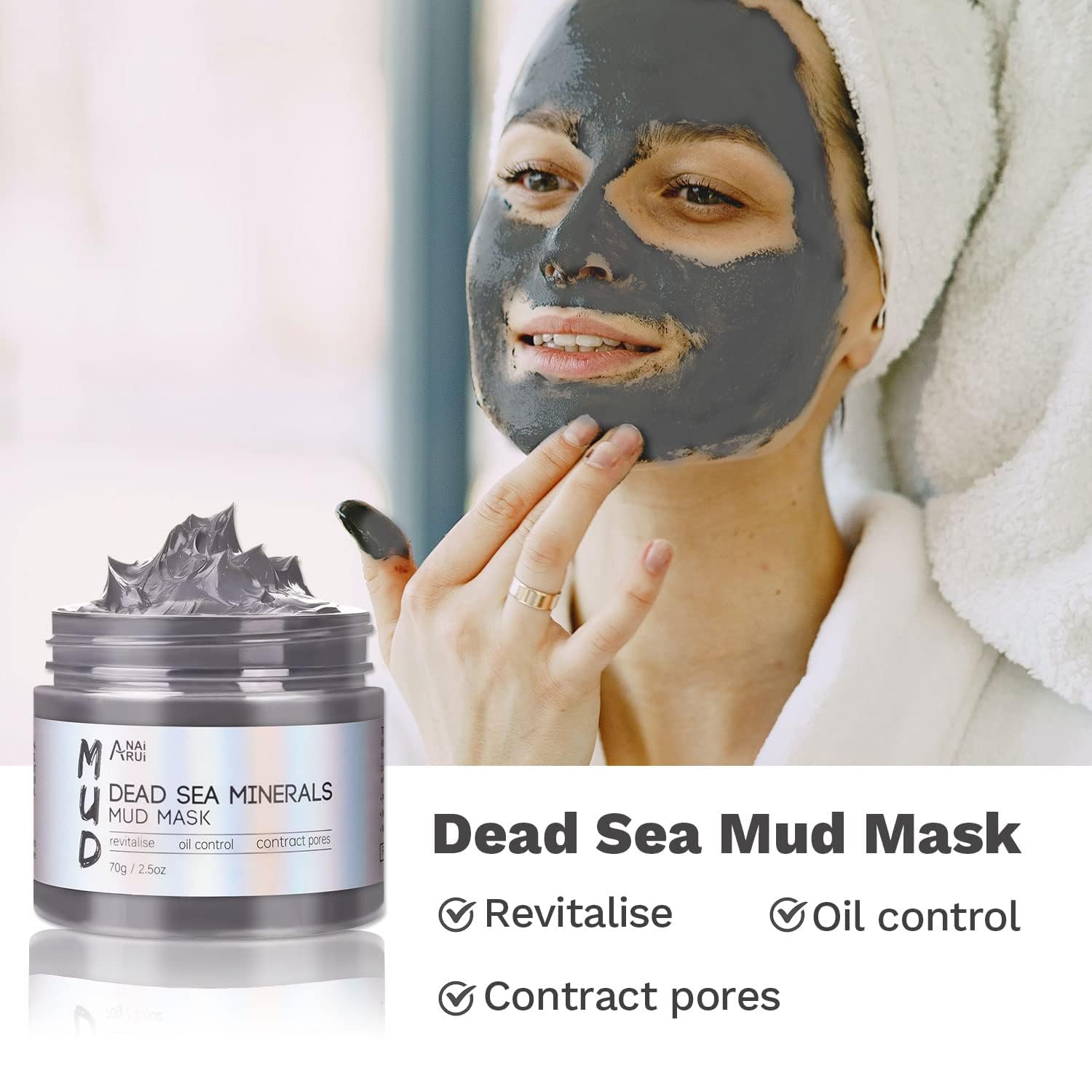 ANAI RUI face mask texture close-up highlighting hydration.
