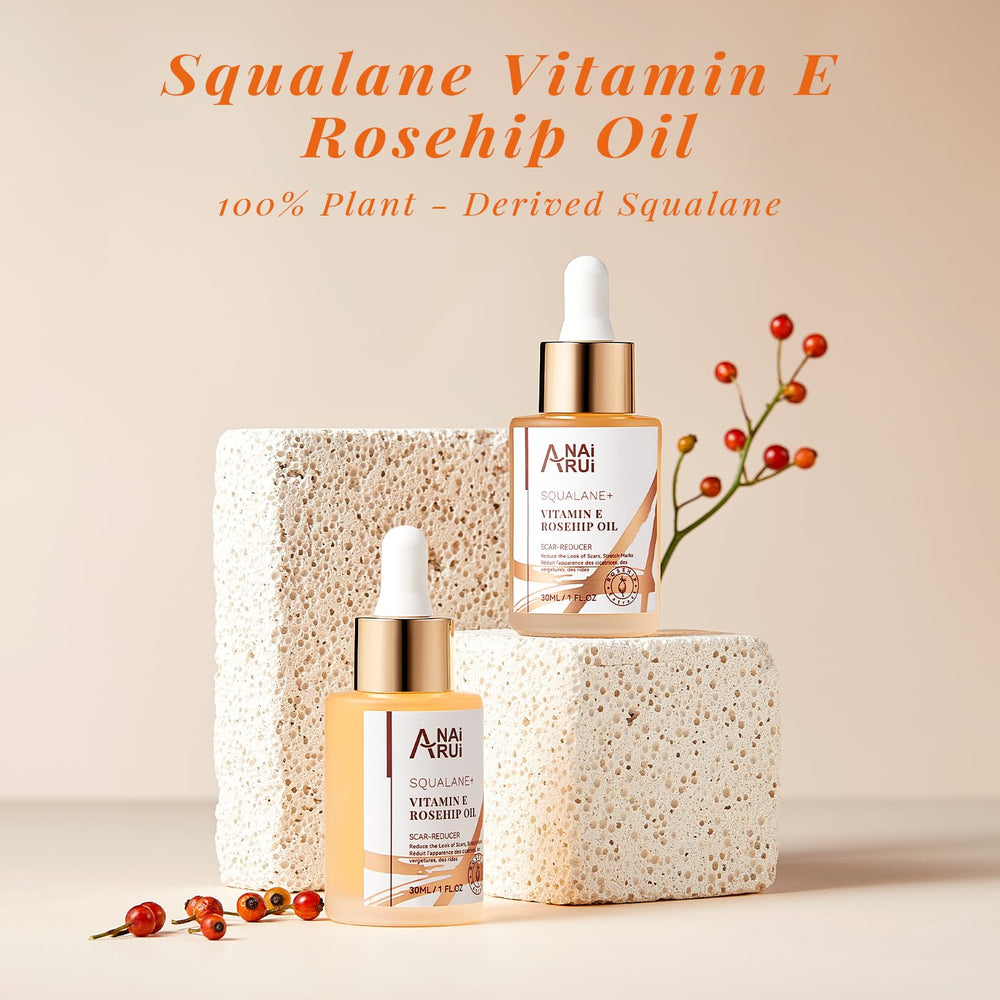 ANAI RUI Squalane moisturizer absorbing quickly on dry skin.