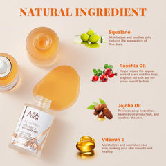 ANAI RUI Squalane Vitamin E Rosehip Oil dropper delivering precise dose.