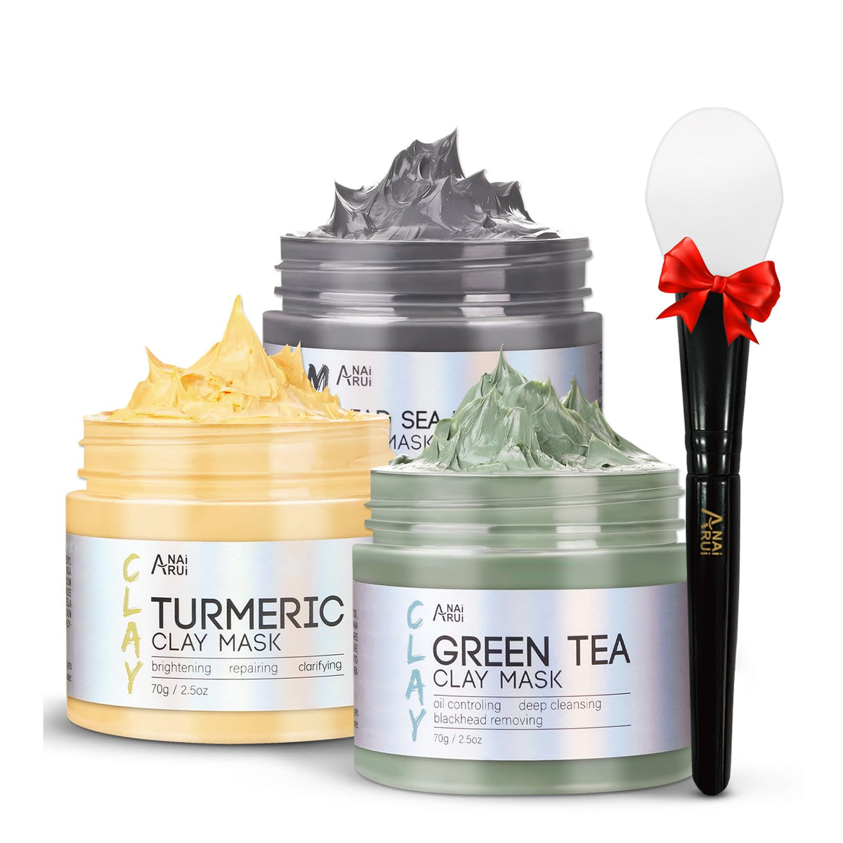 ANAI RUI turmeric clay mask jar for radiant, even-toned skin.