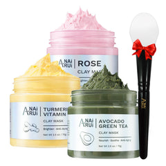 ANAI RUI turmeric vitamin C clay mask jar for brightening and pore cleansing.