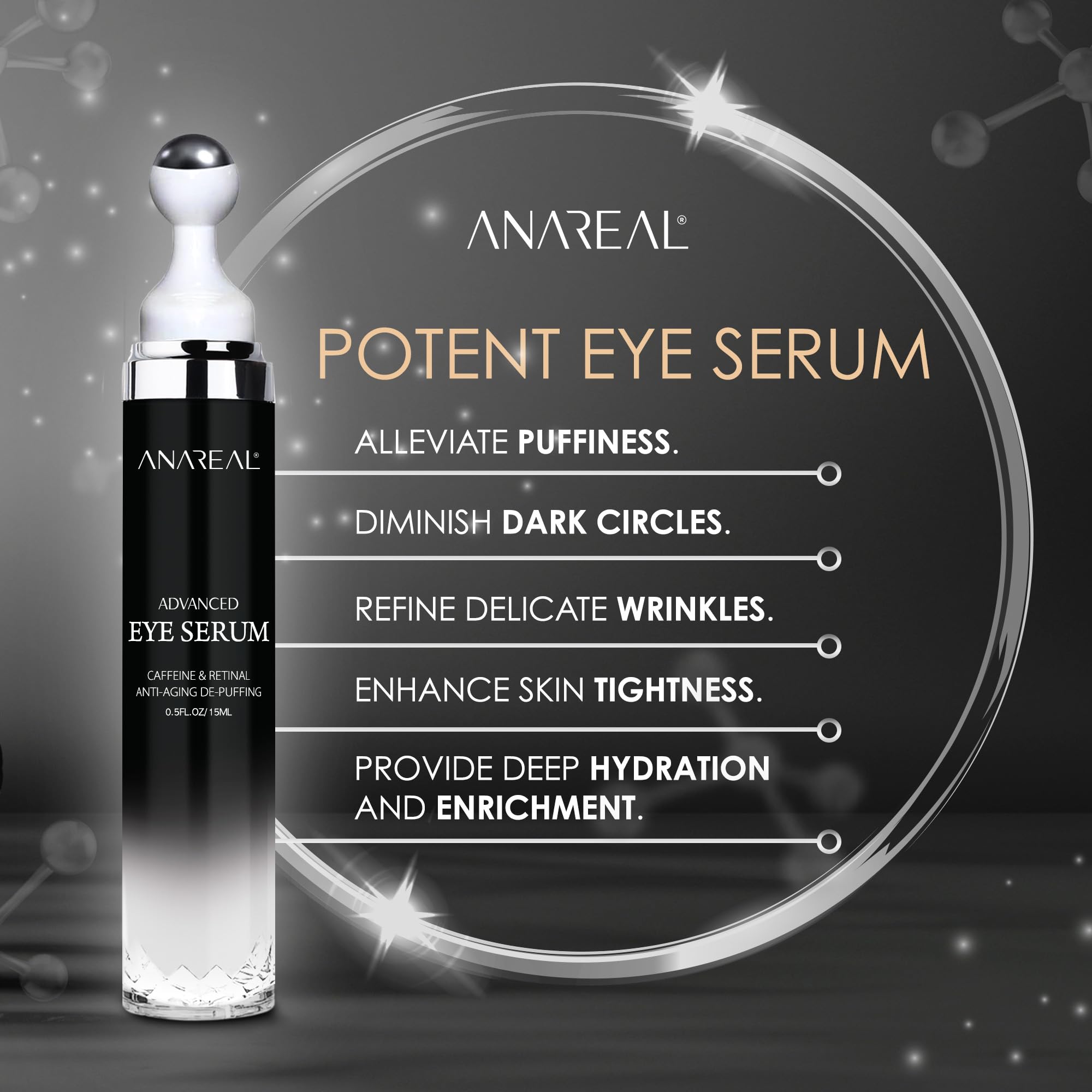 ANAREAL hydrating eye cream delivers moisture like hyaluronic acid for a softer eyelid area