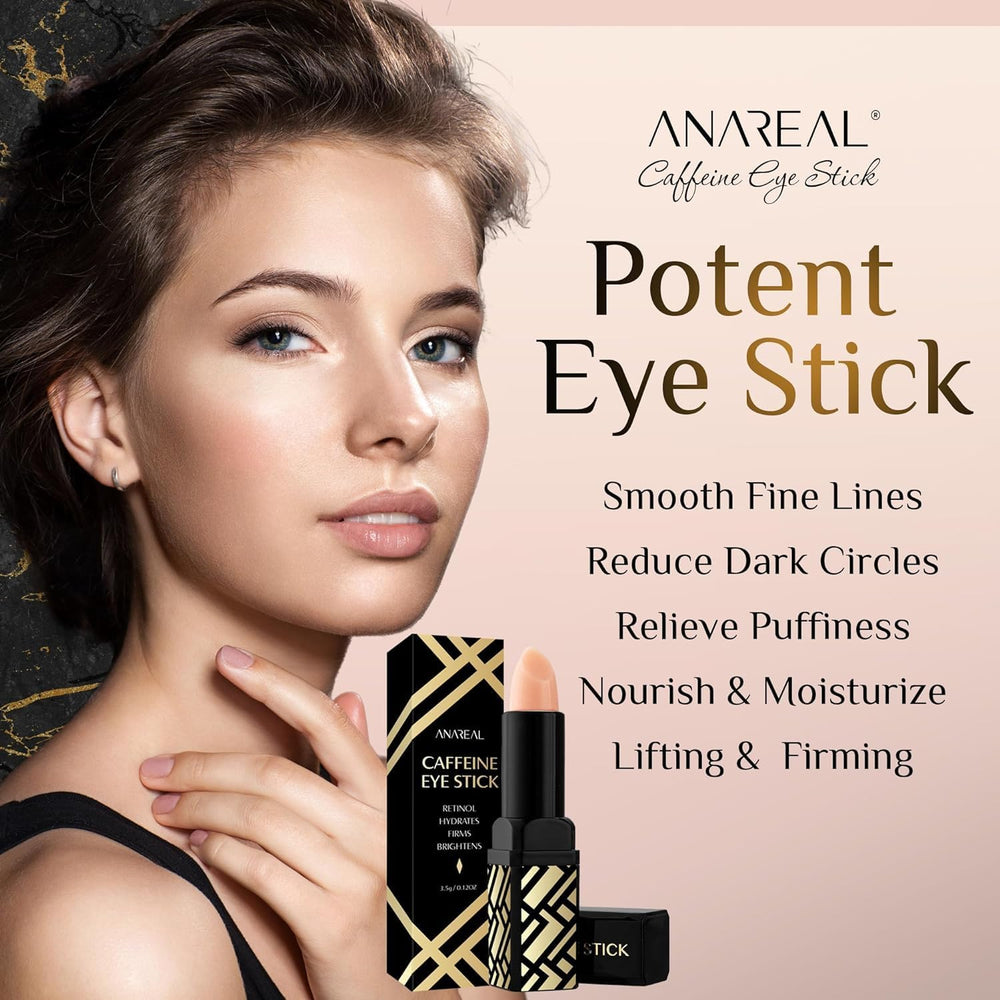 ANAREAL under eye balm application swipe demonstrating brightening prep