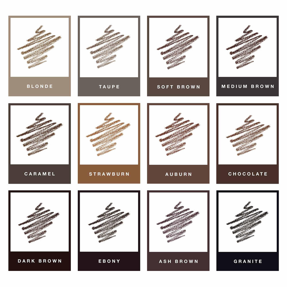 Anastasia Beverly Hills Deluxe Mini Brow Wiz Taupe skin swatch showing natural blending.