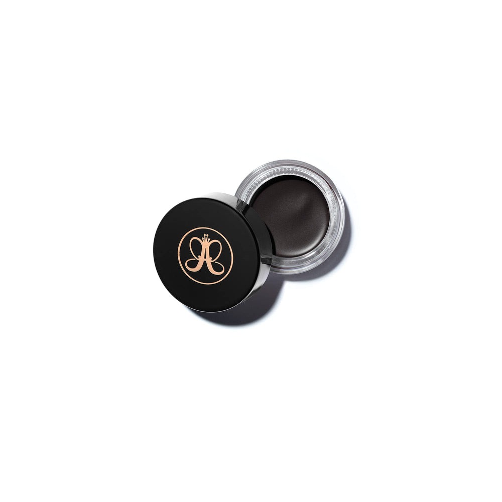 Anastasia Beverly Hills DIPBROW Pomade Granite jar closeup showing rich pigment for precise brow filling