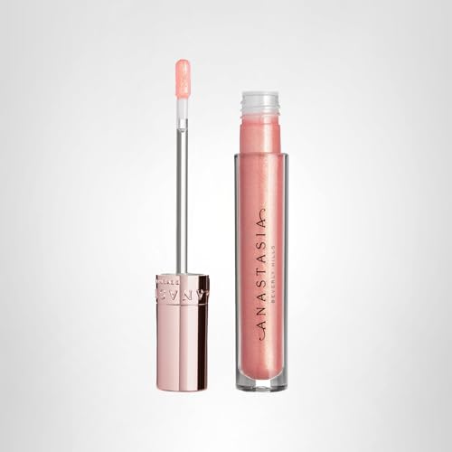 Anastasia Beverly Hills Lip Gloss Peachy packaging highlights premium design and portable shine.