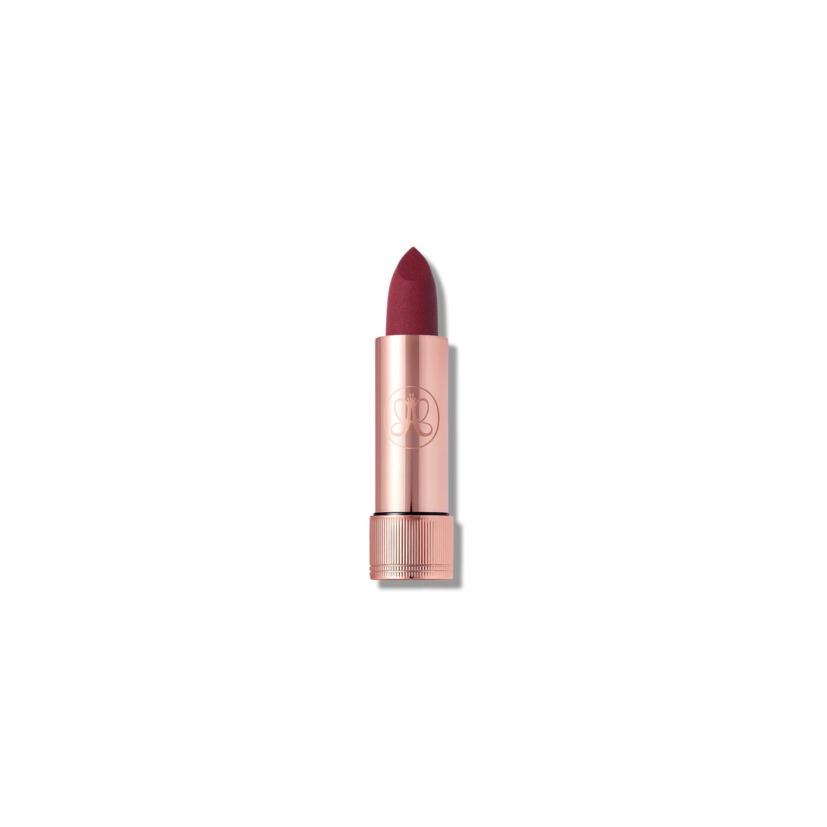 Anastasia Beverly Hills Matte Lipstick Blackberry close-up showing rich color payoff for all-day wear