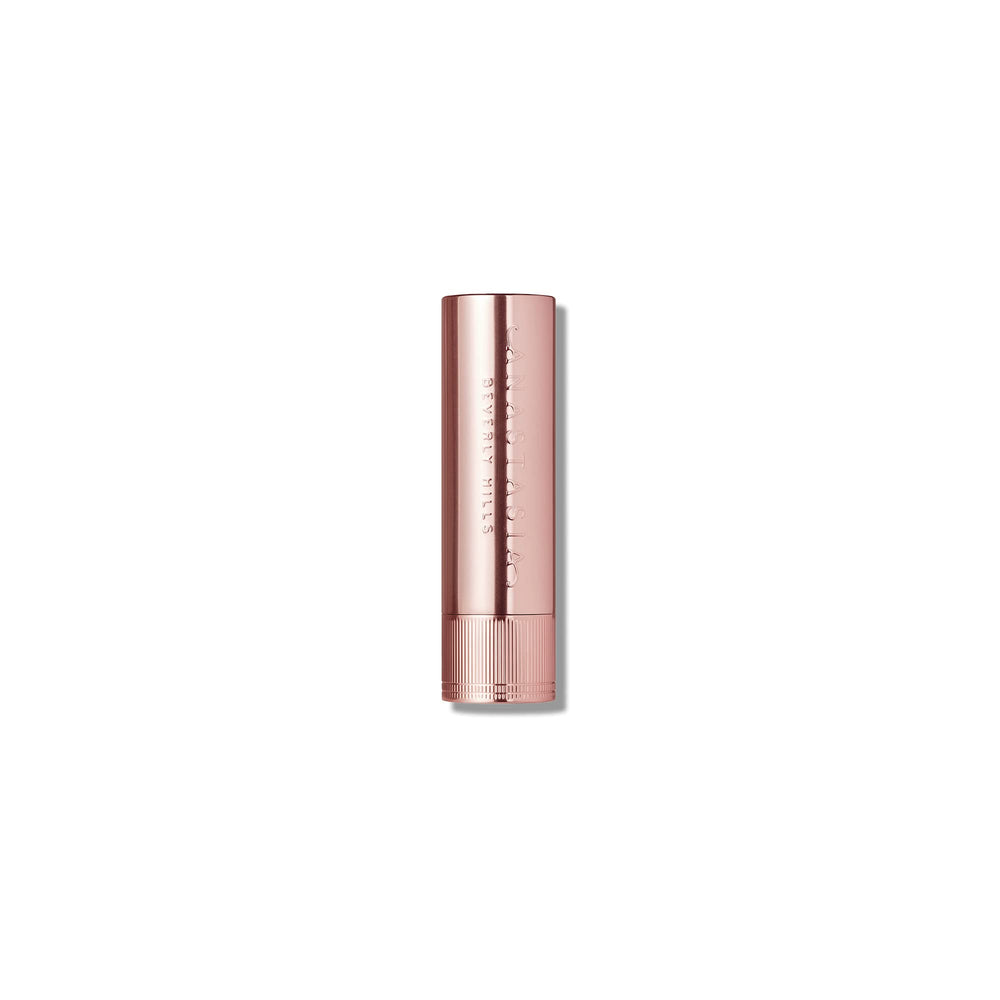 Anastasia Beverly Hills Matte Lipstick Blush Brown application demonstrates creamy, comfortable texture.