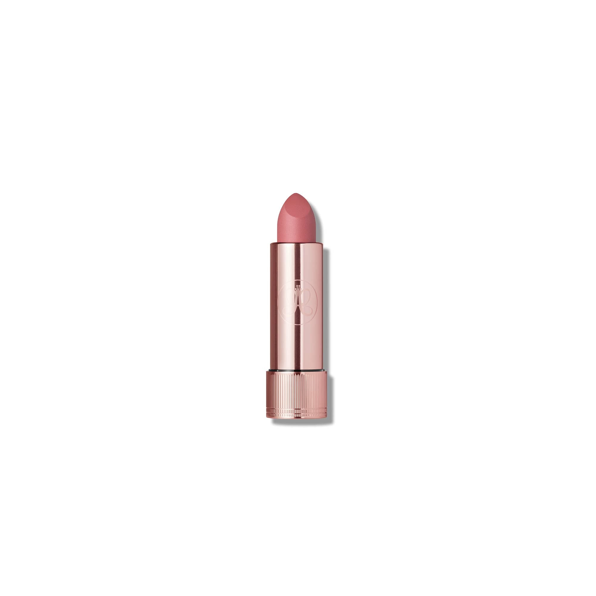 Anastasia Beverly Hills Matte Lipstick Hush Rose closeup showing rich color payoff