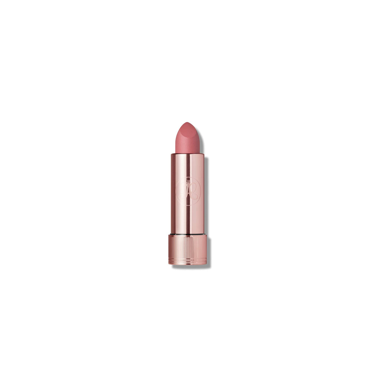 Anastasia Beverly Hills Matte Lipstick Hush Rose closeup showing rich color payoff