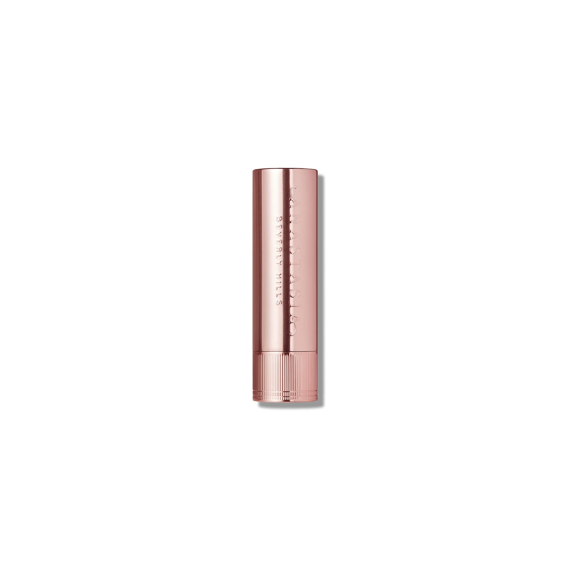 Anastasia Beverly Hills Matte Lipstick Hush Rose swatches highlight bold pigment