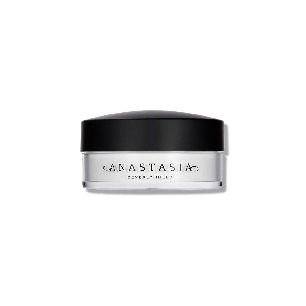 Anastasia Beverly Hills mini loose setting powder compact seals makeup for all-day wear.