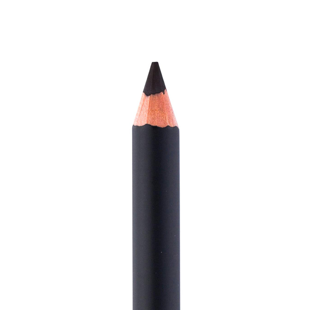 Anastasia Perfect Brow Pencil Granite pencil tip close-up shows precise, powder-like color for defined brows.