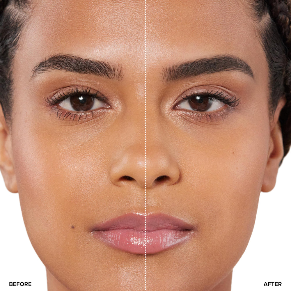 Granite shade swatches reveal cool neutral tone suitable for natural brows.