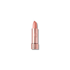 Anastasia Beverly Hills Satin Lipstick Tease closeup shows rich color and lasting wear