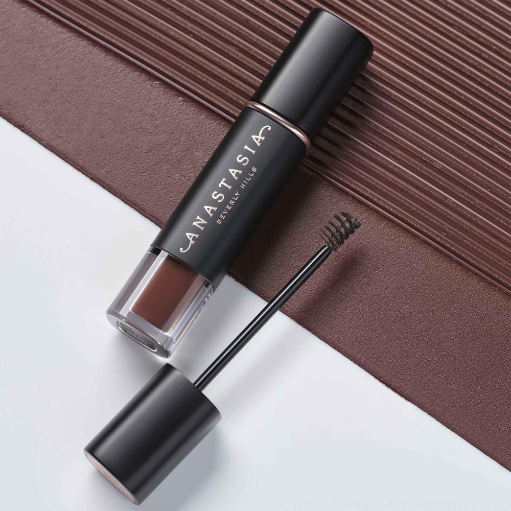 Anastasia Beverly Hills mini brow gel in travel-friendly compact case.