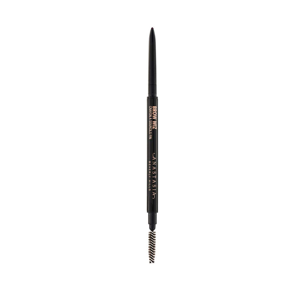 Anastasia Brow Wiz Ash Brown closeup demonstrates precise brow color application for defined arches.