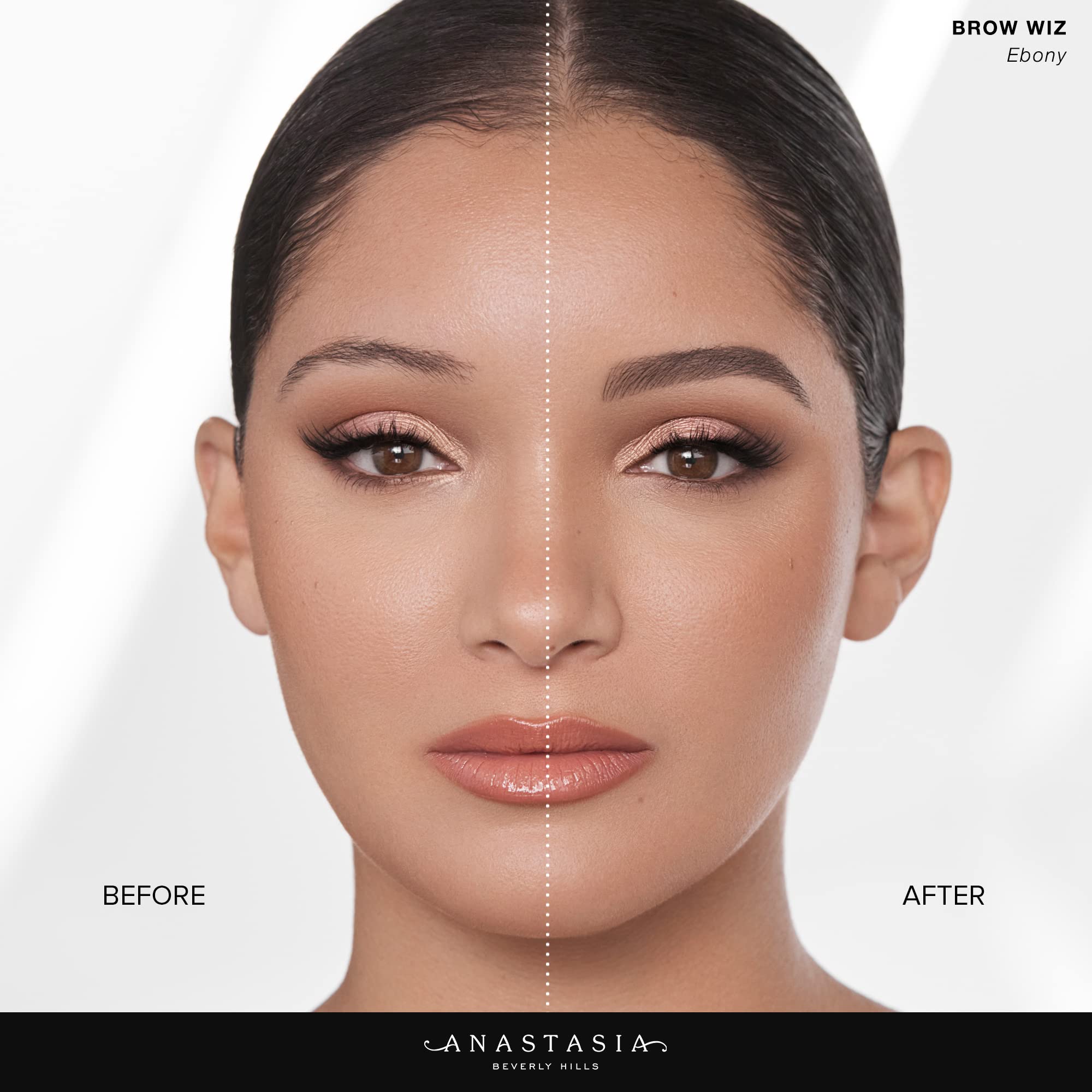 Anastasia Brow Wiz Ash Brown fine-tip displays controlled pigment for natural texture.
