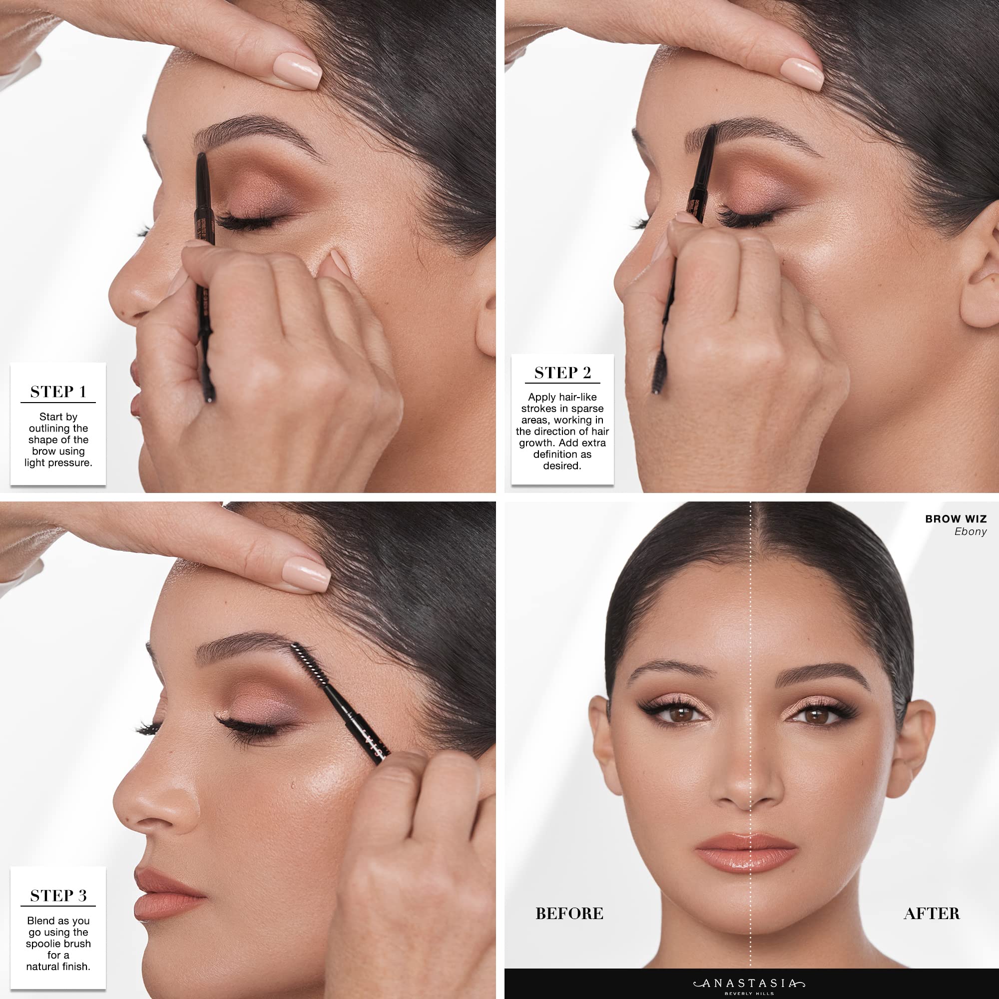 Anastasia Brow Wiz Ash Brown wax-pigment blend delivers high payoff with smooth application.