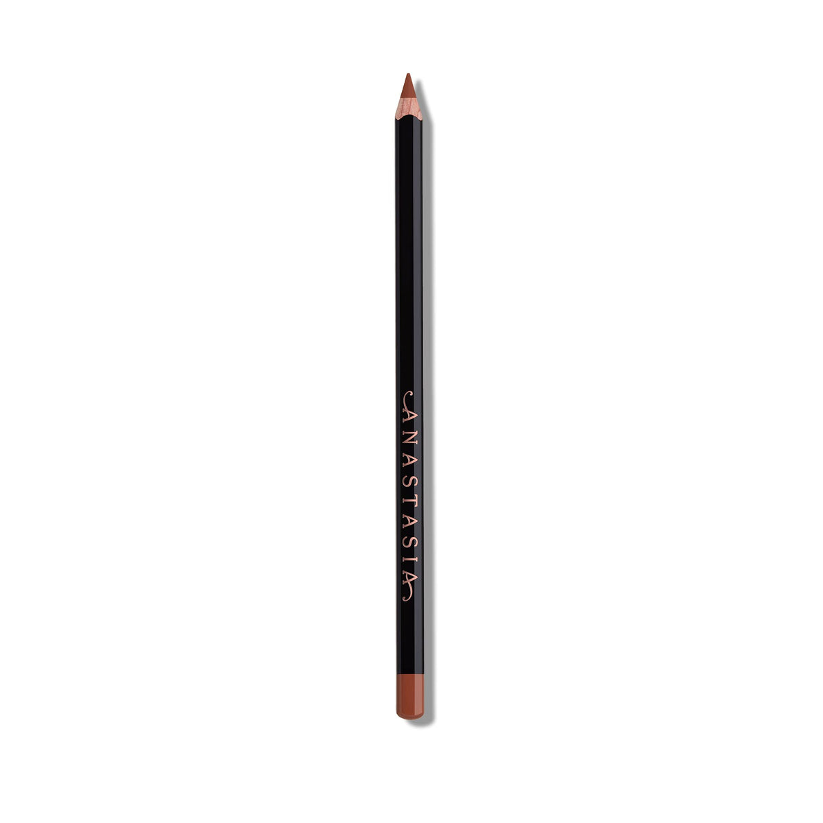 Anastasia Beverly Hills lip liner Cool Brown pencil closeup for precise lip shaping.