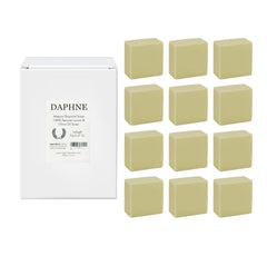 AnatoliaDaphne Aleppo Soap handmade bar closeup shows natural texture for gentle cleansing.