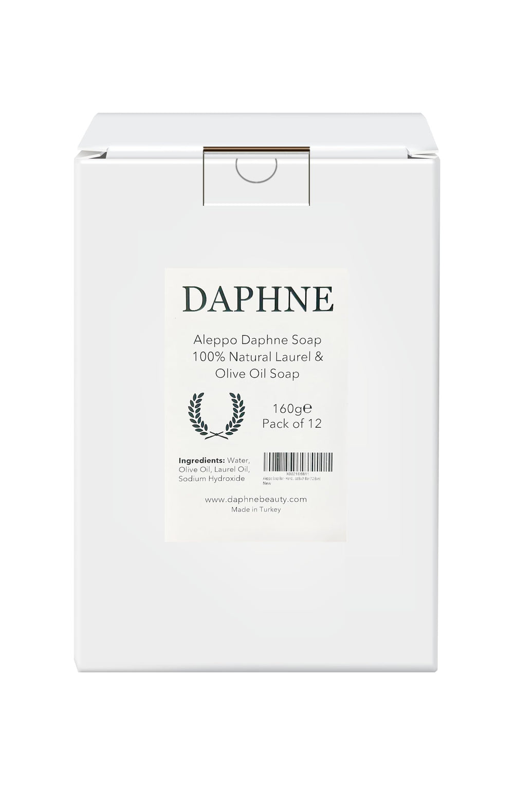 AnatoliaDaphne Aleppo Soap natural ingredients label conveys simple, skin-friendly cleansing.