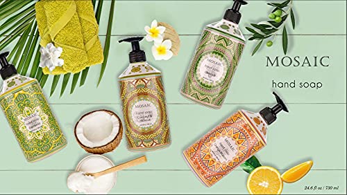 AnatoliaDaphne Mosaic hand soap setup in a stylish home lifestyle scene.