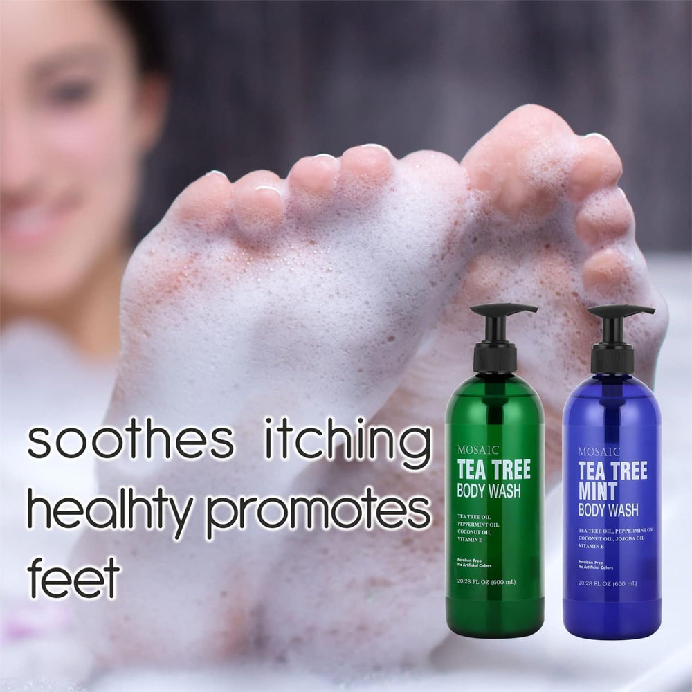 AnatoliaDaphne Tea Tree Body Wash as foot wash close-up for versatile use